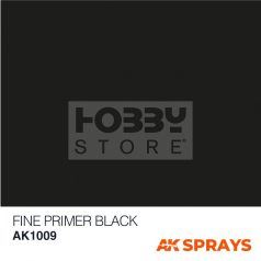   AK Interactive Fine Primer Black Spray - fekete alapozó spray makettezéshez 400 ml AK1009