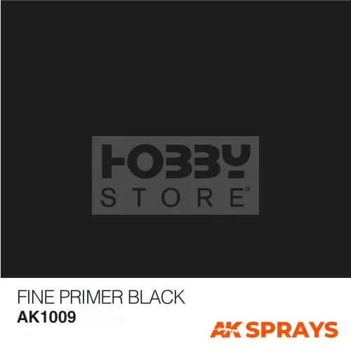 AK Interactive Fine Primer Black Spray - fekete alapozó spray makettezéshez 400 ml AK1009