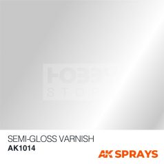   AK Interactive SEMI GLOSS VARNISH SPRAY - Selyemfényű lakk spray makettezéshez 400 ml AK1014