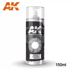   AK Interactive GREAT WHITE BASE SPRAY - Ultrafehér alapozó spray makettezéshez 150 ml AK1019