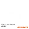 AK Interactive GREAT WHITE BASE SPRAY - Ultrafehér alapozó spray makettezéshez 150 ml AK1019