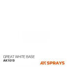AK Interactive GREAT WHITE BASE SPRAY - Ultrafehér alapozó spray makettezéshez 150 ml AK1019
