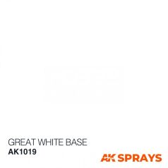   AK Interactive GREAT WHITE BASE SPRAY - Ultrafehér alapozó spray makettezéshez 150 ml AK1019