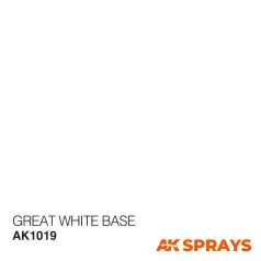   AK Interactive GREAT WHITE BASE SPRAY - Ultrafehér alapozó spray makettezéshez 150 ml AK1019