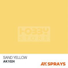   AK Interactive SAND YELLOW COLOR SPRAY - homoksárga színű alapozó spray makettezéshez 150 ml AK1024