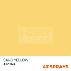   AK Interactive SAND YELLOW COLOR SPRAY - homoksárga színű alapozó spray makettezéshez 150 ml AK1024