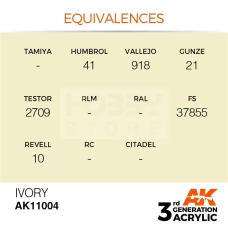 AK-Interactive - Acrylics 3rd generation Ivory 17ml - akrilfesték AK11004