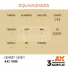 AK-Interactive - Acrylics 3rd generation Grimy Grey 17ml - akrilfesték AK11008