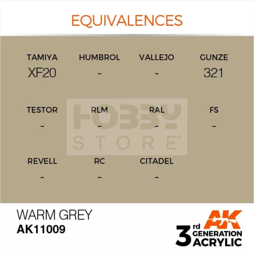 AK-Interactive - Acrylics 3rd generation Warm Grey 17ml - akrilfesték AK11009