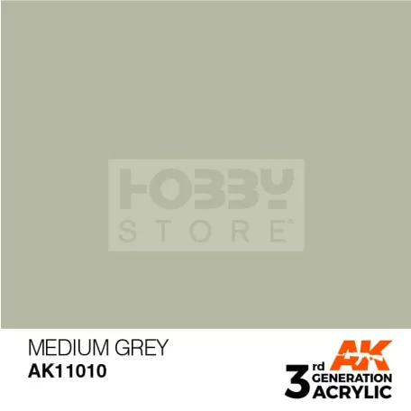 AK-Interactive - Acrylics 3rd generation Medium Grey 17ml - akrilfesték AK11010
