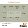 AK-Interactive - Acrylics 3rd generation Medium Grey 17ml - akrilfesték AK11010