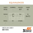 AK-Interactive - Acrylics 3rd generation Medium Grey 17ml - akrilfesték AK11010
