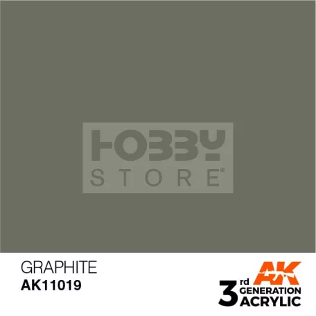 AK-Interactive - Acrylics 3rd generation Graphite 17ml - akrilfesték AK11019