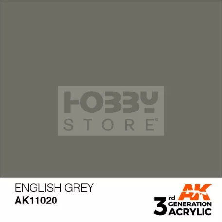 AK-Interactive - Acrylics 3rd generation English Grey 17ml - akrilfesték AK11020