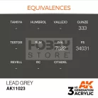 AK-Interactive - Acrylics 3rd generation Lead Grey 17ml - akrilfesték AK11023