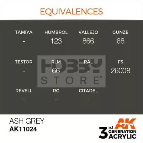 AK-Interactive - Acrylics 3rd generation Ash Grey 17ml - akrilfesték AK11024