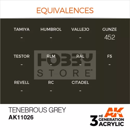 AK-Interactive - Acrylics 3rd generation Tenebrous Grey 17ml - akrilfesték AK11026