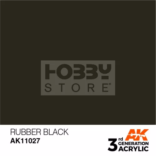 AK-Interactive - Acrylics 3rd generation Rubber Black 17ml - akrilfesték AK11027