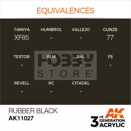 AK-Interactive - Acrylics 3rd generation Rubber Black 17ml - akrilfesték AK11027