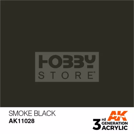 AK-Interactive - Acrylics 3rd generation Smoke Black 17ml - akrilfesték AK11028