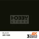 AK-Interactive - Acrylics 3rd generation Black 17ml - akrilfesték AK11029