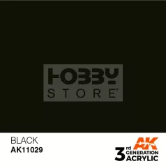   AK-Interactive - Acrylics 3rd generation Black 17ml - akrilfesték AK11029
