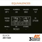 AK-Interactive - Acrylics 3rd generation Black 17ml - akrilfesték AK11029