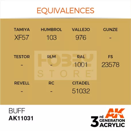 AK-Interactive - Acrylics 3rd generation Buff 17ml - akrilfesték AK11031