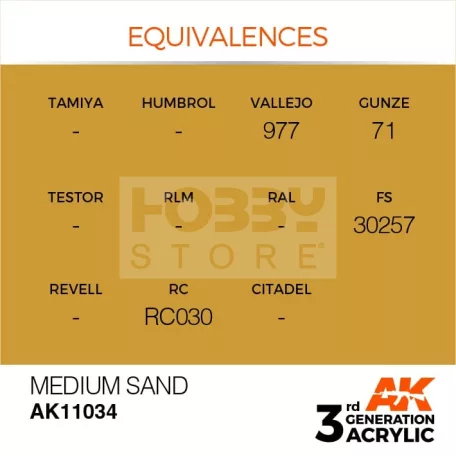 AK-Interactive - Acrylics 3rd generation Medium Sand 17ml - akrilfesték AK11034