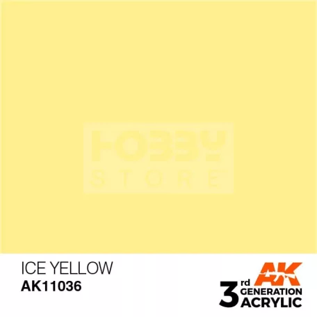AK-Interactive - Acrylics 3rd generation Ice Yellow 17ml - akrilfesték AK11036