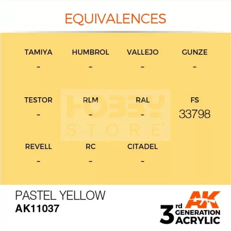 AK-Interactive - Acrylics 3rd generation Pastel Yellow 17ml - akrilfesték AK11037