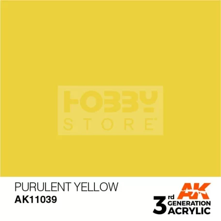 AK-Interactive - Acrylics 3rd generation Purulent Yellow 17ml - akrilfesték AK11039
