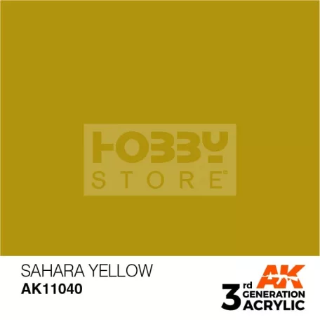 AK-Interactive - Acrylics 3rd generation Sahara Yellow 17ml - akrilfesték AK11040