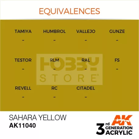AK-Interactive - Acrylics 3rd generation Sahara Yellow 17ml - akrilfesték AK11040
