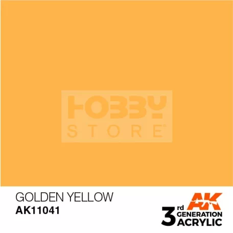 AK-Interactive - Acrylics 3rd generation Golden Yellow 17ml - akrilfesték AK11041
