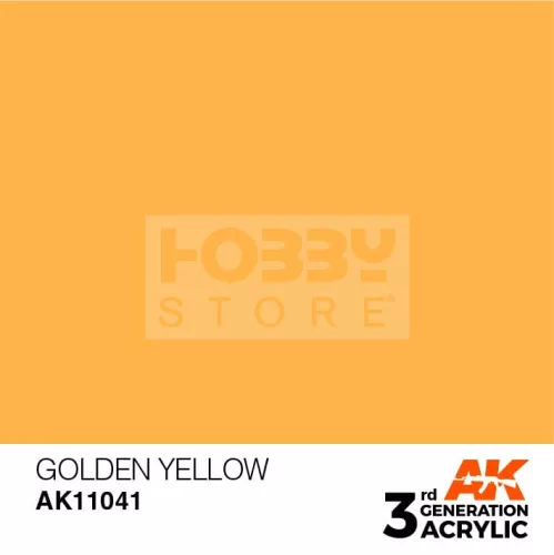 AK-Interactive - Acrylics 3rd generation Golden Yellow 17ml - akrilfesték AK11041