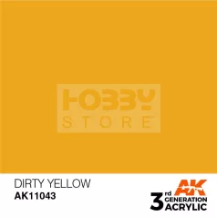   AK-Interactive - Acrylics 3rd generation Dirty Yellow 17ml - akrilfesték AK11043