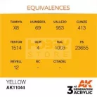 AK-Interactive - Acrylics 3rd generation Yellow 17ml - akrilfesték AK11044