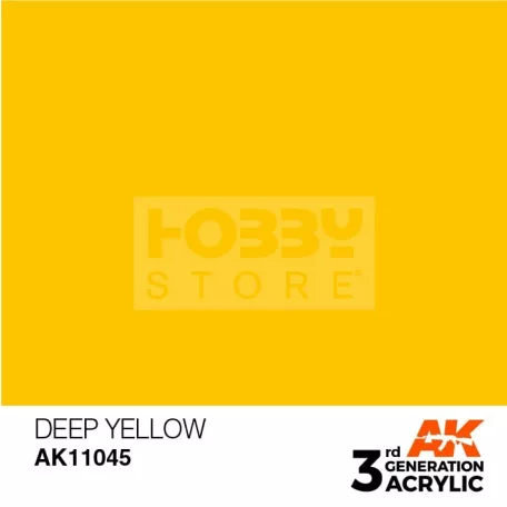 AK-Interactive - Acrylics 3rd generation Deep Yellow 17ml - akrilfesték AK11045