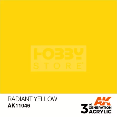 AK-Interactive - Acrylics 3rd generation Radiant Yellow 17ml - akrilfesték AK11046