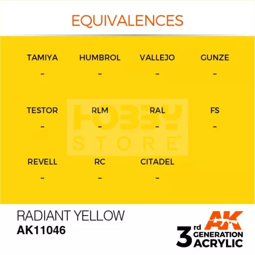AK-Interactive - Acrylics 3rd generation Radiant Yellow 17ml - akrilfesték AK11046