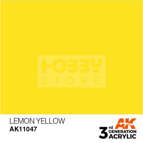 AK-Interactive - Acrylics 3rd generation Lemon Yellow 17ml - akrilfesték AK11047