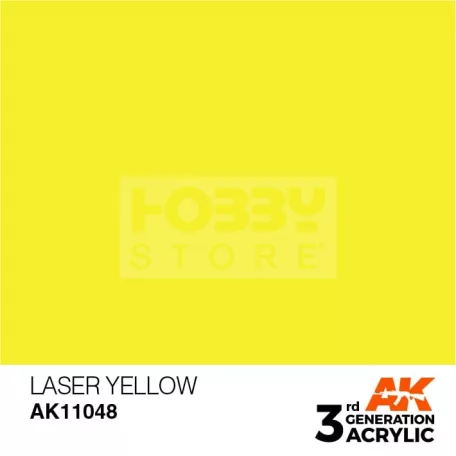 AK-Interactive - Acrylics 3rd generation Laser Yellow 17ml - akrilfesték AK11048
