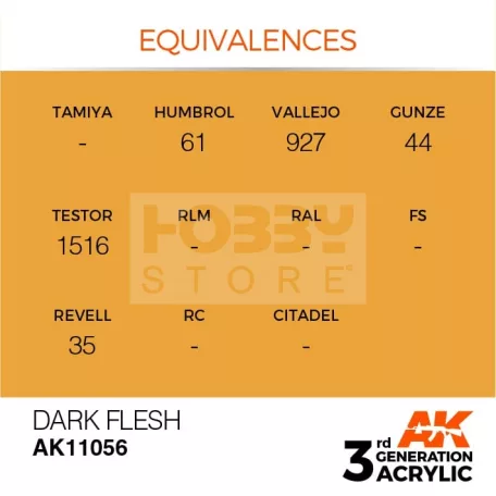 AK-Interactive - Acrylics 3rd generation Dark Flesh 17ml - akrilfesték AK11056