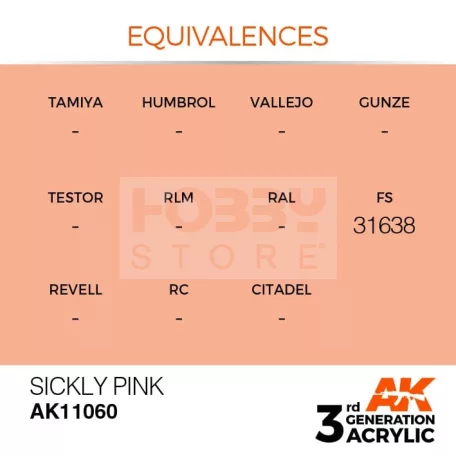 AK-Interactive - Acrylics 3rd generation Sickly Pink 17ml - akrilfesték AK11060