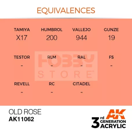 AK-Interactive - Acrylics 3rd generation Old Rose 17ml - akrilfesték AK11062