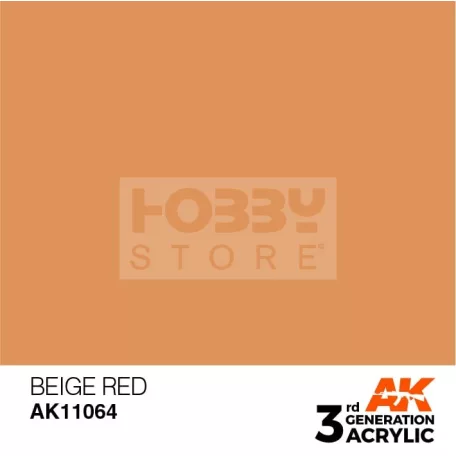 AK-Interactive - Acrylics 3rd generation Beige Red 17ml - akrilfestékAK 11064