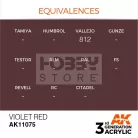 AK-Interactive - Acrylics 3rd generation Violet Red 17ml - akrilfesték AK11075