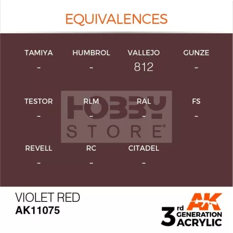 AK-Interactive - Acrylics 3rd generation Violet Red 17ml - akrilfesték AK11075