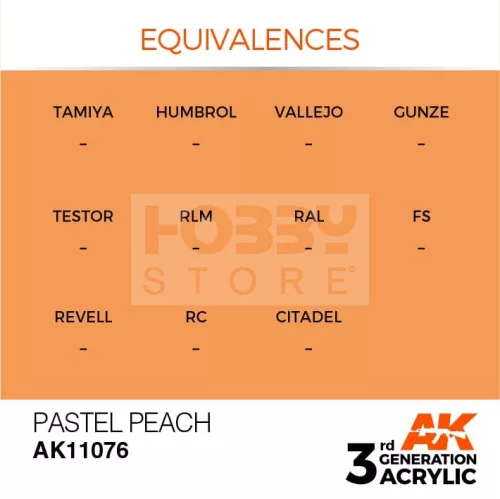 AK-Interactive - Acrylics 3rd generation Pastel Peach 17ml - akrilfesték AK11076